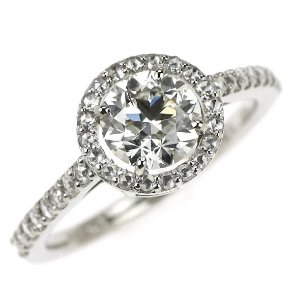 PT950 CUT ROSE CUT DIAMOND RING (1 of 2)