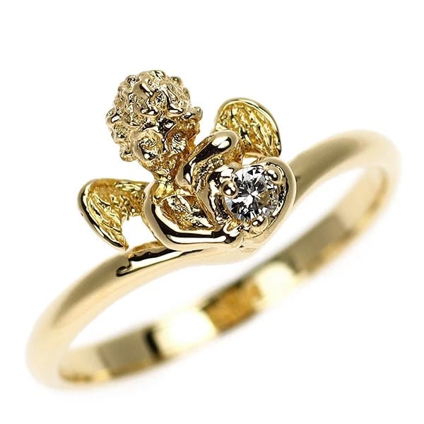 STAR JEWELLERY K18YG DIAMOND RING: Star Jewellery K18YG Diamond Ring Brand: star jewelry Type: ring Material: K18YG Color: YG Size: 5.5 - 5.75 US Accessories: None Accessories Notice: When purchasing pre-owned goods, please