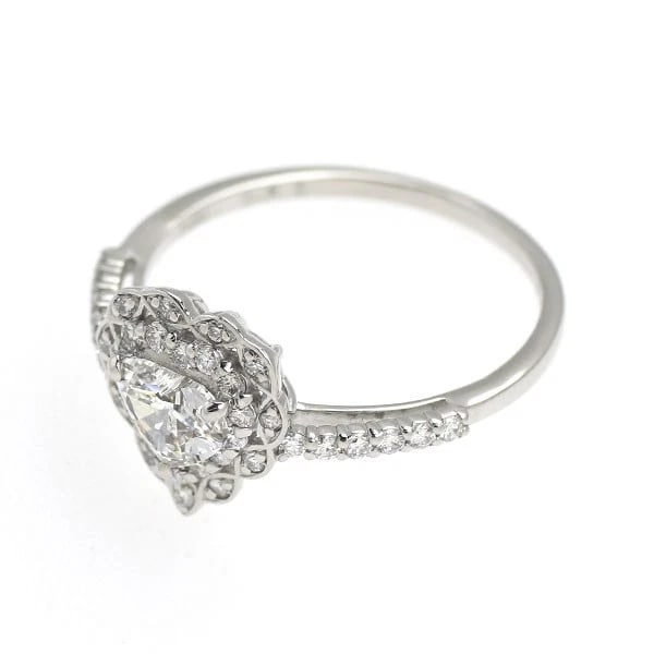 PT950 HEART SHAPE DIAMOND RING - 2