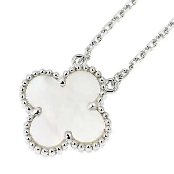 VAN CLEEF & ARPELS K18WG SHELL PENDANT NECKLACE (1 of 2)