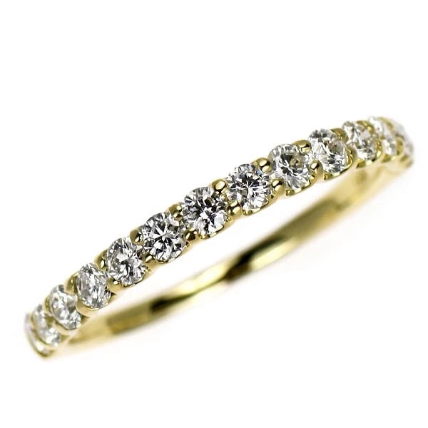 K18YG DIAMOND RING: K18YG Diamond Ring Brand: None Type: ring Material: K18YG Color: YG Size: 5.5 - 5.75 US Accessories: None Accessories Notice: When purchasing pre-owned goods, please refer to the photos of