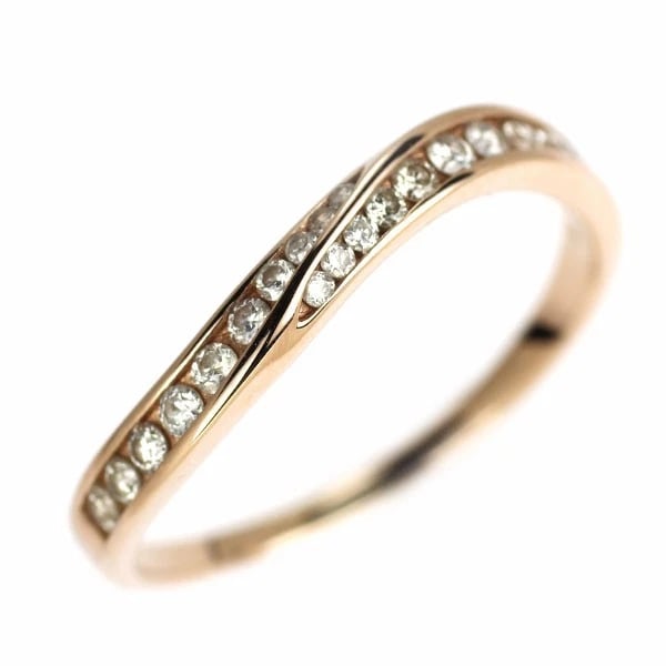 K18PG DIAMOND RING: K18PG diamond ring Brand: None Type: ring Material: K18PG Color: PG Size: 7.5 US Accessories: None Accessories Notice: When purchasing pre-owned goods, please refer to the photos of the it
