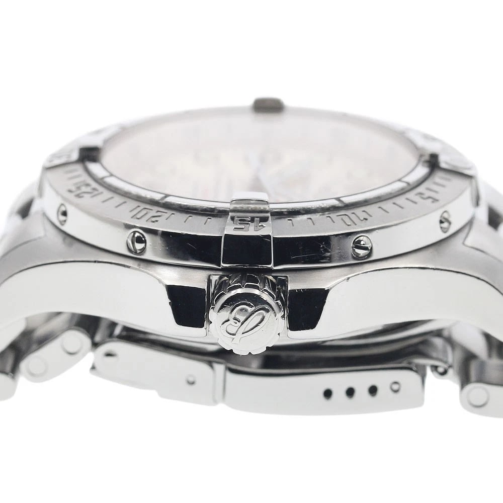 BREITLING SUPER OCEAN DATE SILVER AUTOMATIC WATCH - 3