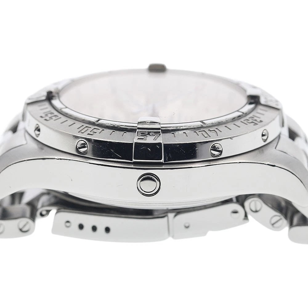 BREITLING SUPER OCEAN DATE SILVER AUTOMATIC WATCH - 4