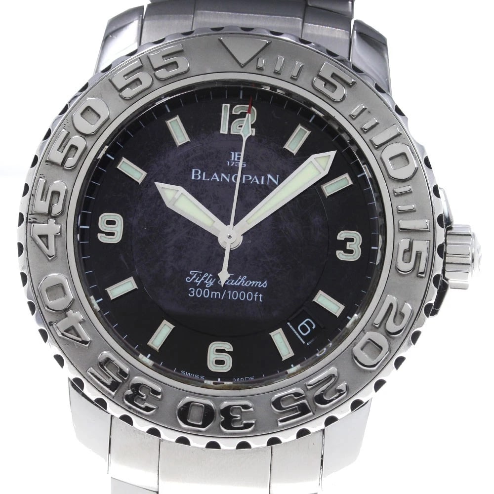 BLANCPAIN FIFTY PHAZOMUS DATE BLACK DIAL AUTOMATIC MEN'S: Blancpain Fifty Phazomus Date black Dial Automatic Men's Brand: Blancpain Type: Wristwatch Material: Band Material Stainless Steel, Case Material Stainless Steel / Stainless Steel Color: Band