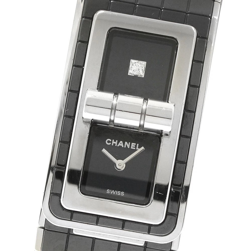 CHANEL BLACK CERAMIC WATCH: CHANEL Black ceramic Watch Brand: CHANEL Type: Wristwatch Material: Band Material Stainless Steel / ceramic, Case Material Stainless Steel / Stainless Steel Color: Band Color black, Dial Color