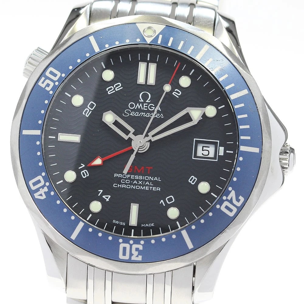 OMEGA SEAMASTER NAVY DIAL AUTOMATIC WATCH: OMEGA Seamaster Navy Dial Automatic Watch Brand: OMEGA Type: Wristwatch Material: Band Material Stainless Steel, Case Material Stainless Steel / Stainless Steel Color: Band Color Silver, Dial