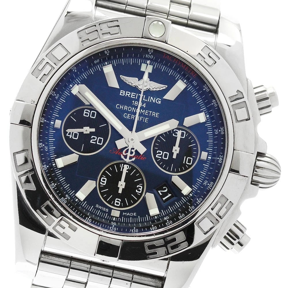 BREITLING CHRONOMAT 44 CHRONOGRAPH BLACK DIAL AUTOMATIC MEN'S (1 of 6)