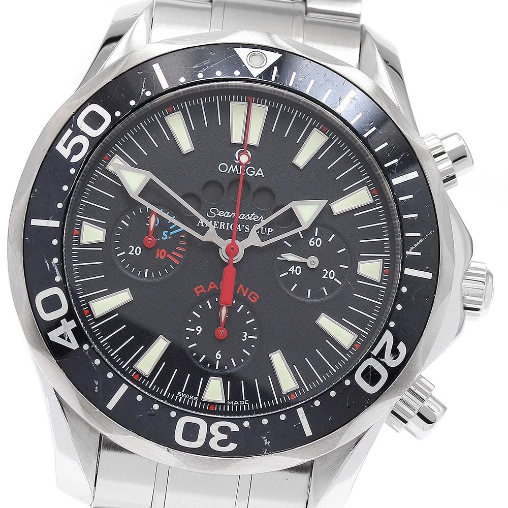 OMEGA SEAMASTER CHRONOGRAPH RACING AUTOMATIC: OMEGA Seamaster Chronograph racing Automatic Brand: OMEGA Type: Wristwatch Material: Band Material Stainless Steel, Case Material stainless Steel /stainless steel Color: Band Color Silver, Dial