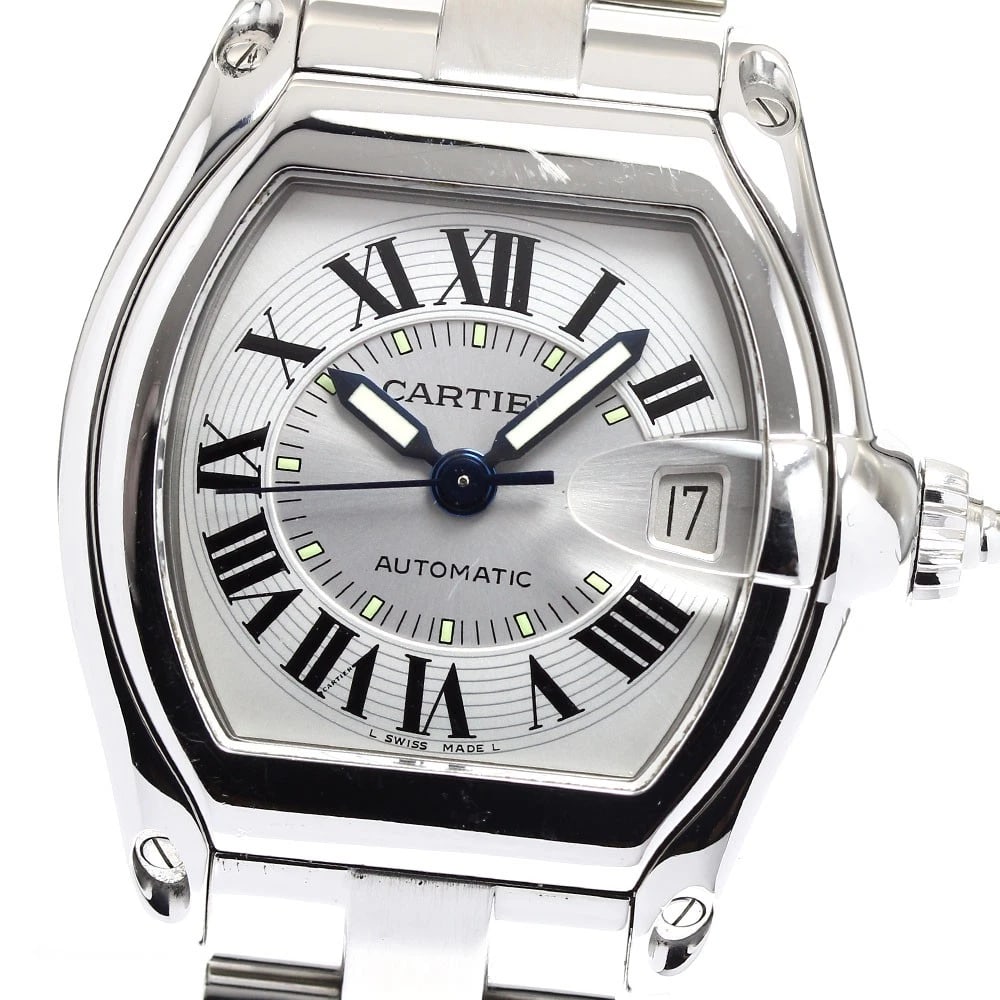 CARTIER ROADSTER SILVER DIAL AUTOMATIC WATCH: CARTIER Roadster Silver Dial Automatic Watch Brand: CARTIER Type: Wristwatch Material: Band Material Stainless Steel, Case Material Stainless Steel / Stainless Steel Color: Band Color Silver,