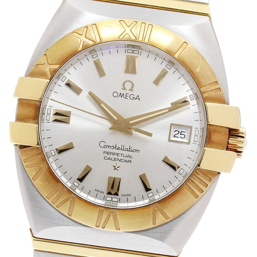 OMEGA CONSTELLATION DOUBLE EAGLE SILVER DIAL QUARTZ WATCH (1 of 2)