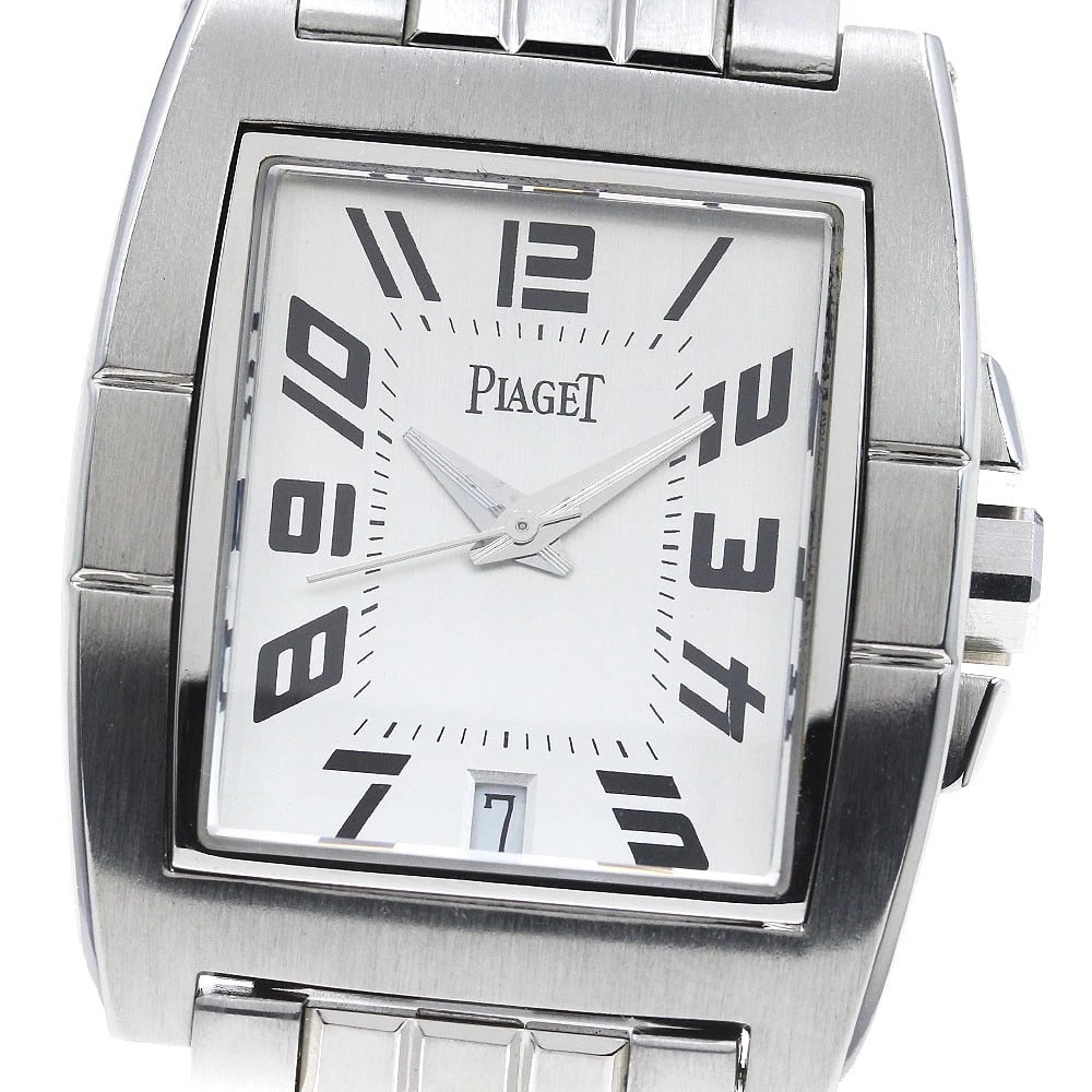 PIAGET UPSTREAM DATE SILVER AUTOMATIC WATCH (1 of 4)