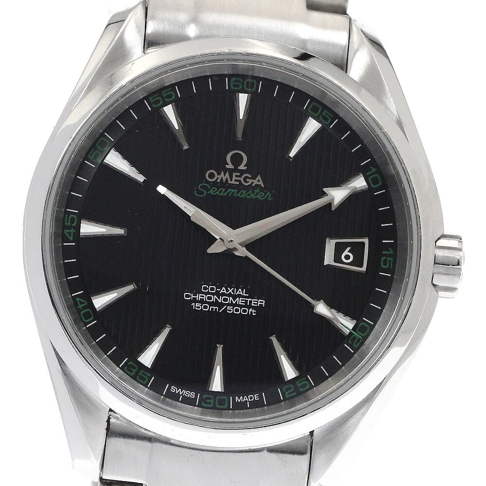 OMEGA SEAMASTER AQUA TERRA COAXIAL AUTOMATIC MEN'S: OMEGA Seamaster Aqua Terra Coaxial Automatic Men's Brand: OMEGA Type: Wristwatch Material: Band Material Stainless Steel, Case Material Stainless Steel / Stainless Steel Color: Band Color