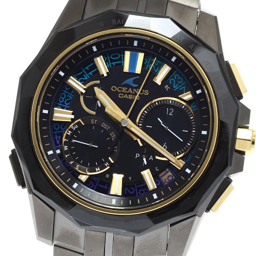 CASIO OCEANUS LIMITED TO PIECES WORLDWIDE MEN'S: CASIO Oceanus Limited to pieces worldwide Men's Brand: CASIO Type: Wristwatch Material: Band Material titanium, Case Material titanium / titanium Color: Band Color gray, Dial Color black, Case Colo