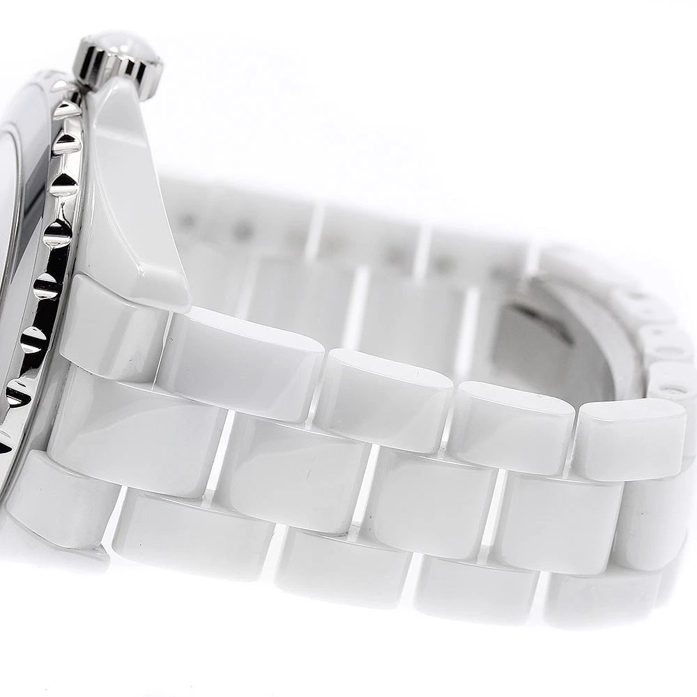 CHANEL WHITE CERAMIC AUTOMATIC WATCH - 3
