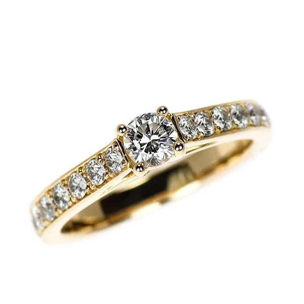 K18YG PINKY FULL ETERNITY DIAMOND RING: K18YG Pinky Full Eternity Diamond Ring Brand: None Type: ring Material: K18YG Color: YG Size: 2.75 - 3 US Accessories: None Accessories Notice: When purchasing pre-owned goods, please refer