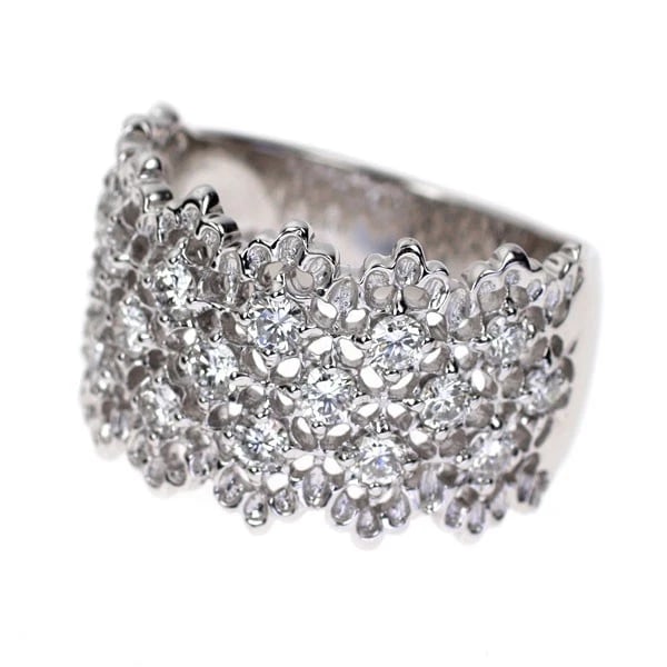 K18WG DIAMOND RING - 2