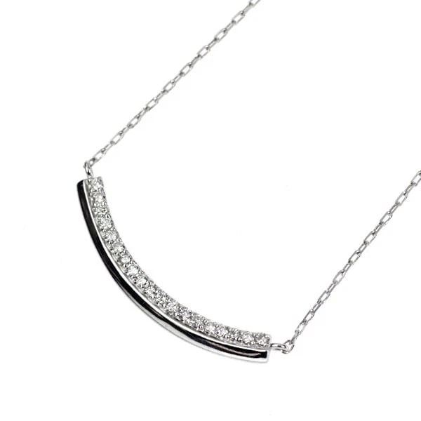 K18WG DIAMOND PENDANT NECKLACE: K18WG DIAMOND PENDANT NECKLACE Brand: None Type: pendant necklace Material: K18WG Color: WG Size: Necklace: Chain Length 40 Width/Thickness 26.5 Accessories: None Accessories Notice: When