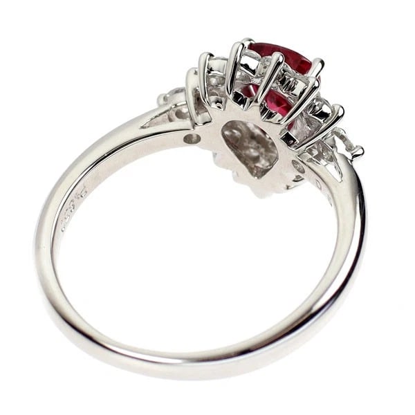 PT850 RUBY DIAMOND RING - 2