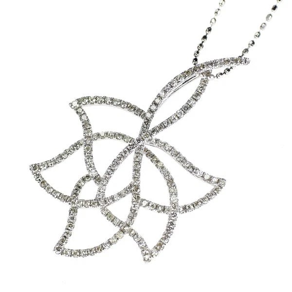 K18WG DIAMOND PENDANT NECKLACE: K18WG Diamond Pendant Necklace Brand: None Type: pendant necklace Material: K18WG Color: WG Size: Necklace: Chain Length ?45.5 cm Accessories: None Accessories Notice: When purchasing