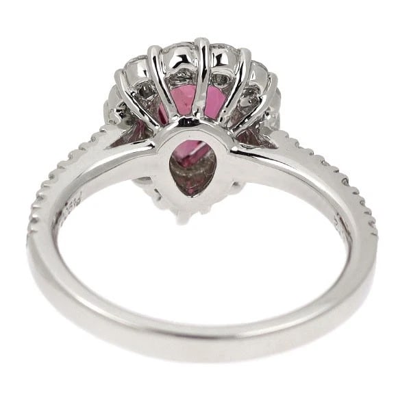 PT900 UNHEATED RUBY DIAMOND RING - 3