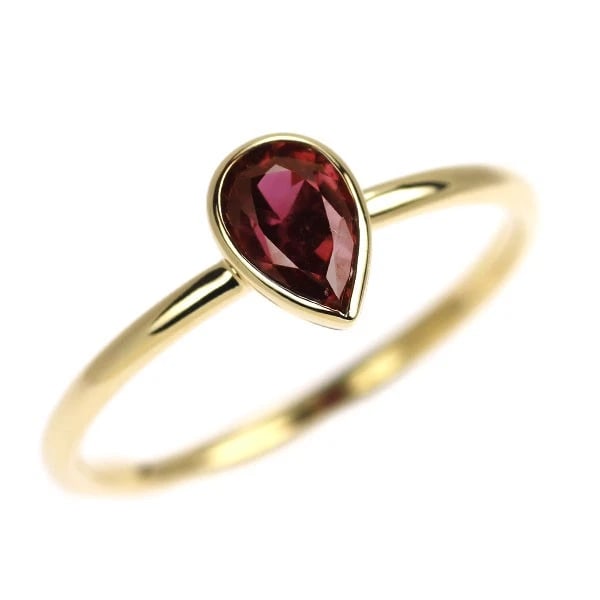 K18YG GARNET RING: K18YG garnet ring Brand: None Type: ring Material: K18YG Color: YG Size: 5.25 US Accessories: None Accessories Notice: When purchasing pre-owned goods, please refer to the photos of the items