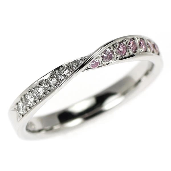 RARE PT900 NATURAL PINK/COLORLESS DIAMOND RING: Rare Pt900 Natural Pink/Colorless Diamond Ring Brand: None Type: ring Material: Pt900 Color: none Size: 5.5 - 5.75 US Accessories: None Accessories Notice: When purchasing pre-owned goods,