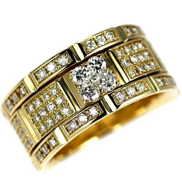 K18YG DIAMOND RING: K18YG diamond ring Brand: None Type: ring Material: K18YG Color: YG Size: 9 US Accessories: None Accessories Notice: When purchasing pre-owned goods, please refer to the photos of the item