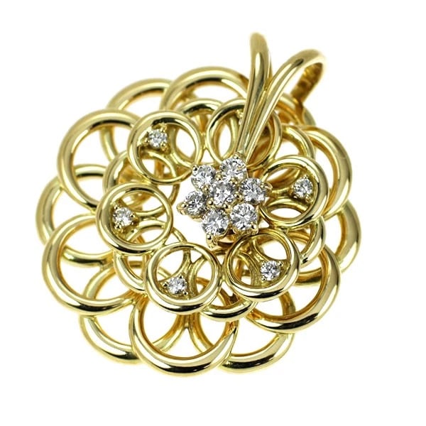 HEIWADO TRADING K18YG DIAMOND PENDANT TOP: Heiwado Trading K18YG Diamond Pendant Top Brand: Heiwado Trading Type: pendant top Material: K18YG Main Stone/Creation Natural Color: YG Size: Length/Width/Diameter34.5 Accessories: None