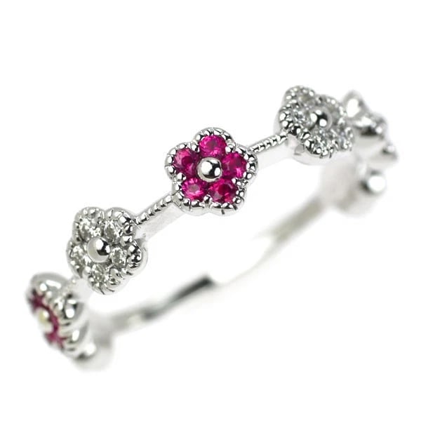 K18WG RUBY DIAMOND RING (1 of 2)