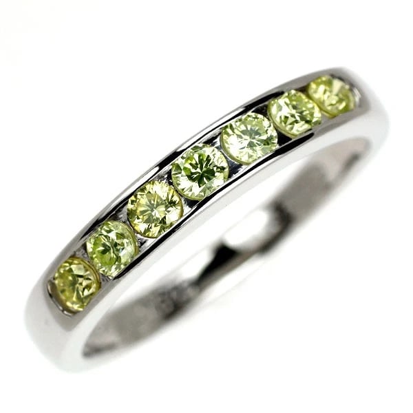 PT900 NATURAL YELLOW DIAMOND RING: Pt900 natural yellow diamond ring Brand: None Type: ring Material: Pt900 Color: none Size: 6.75 - 7 US Accessories: None Accessories Notice: When purchasing pre-owned goods, please refer to