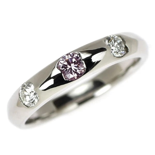 PT900 NATURAL PINK DIAMOND RING: Pt900 natural pink diamond ring Brand: None Type: ring Material: Pt900 Main Stone/Creation natural Color: none Size: 5.5 - 5.75 US Accessories: None Accessories Notice: When purchasing
