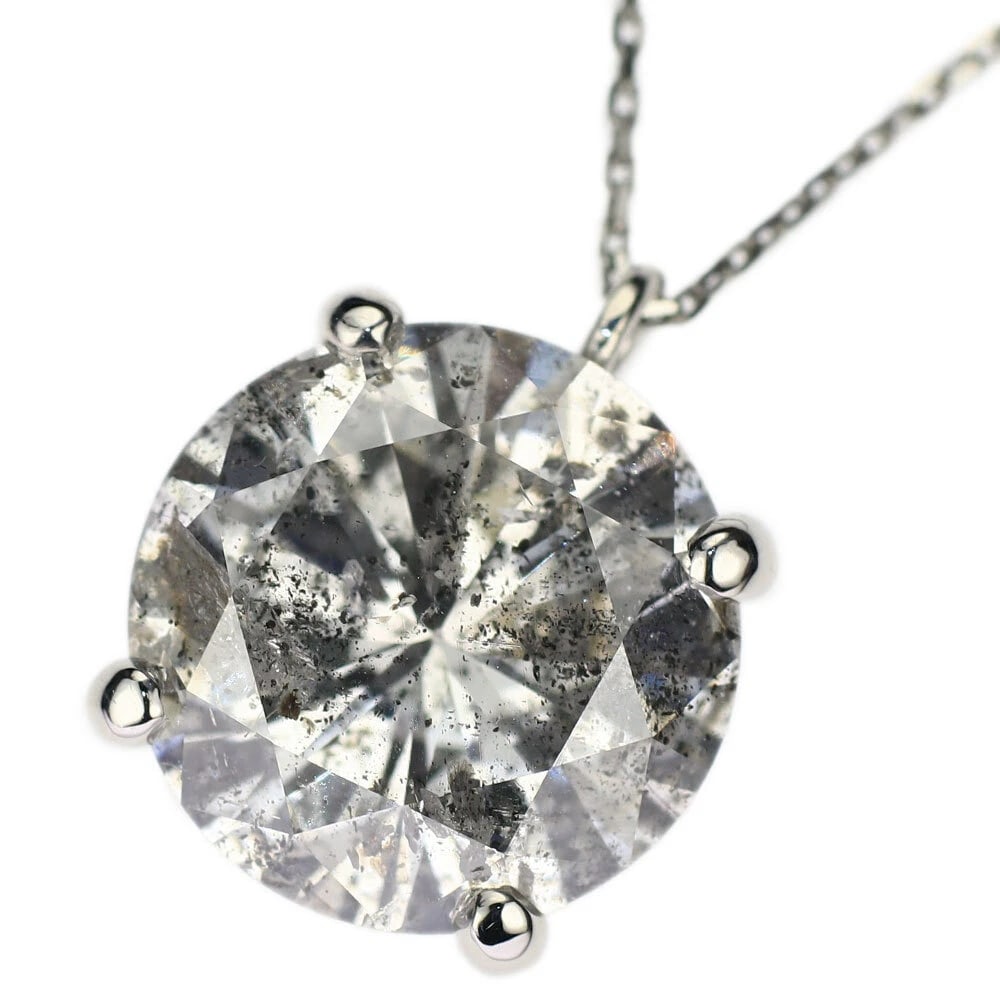 PT850/PT950 LDH DIAMOND PENDANT NECKLACE: Pt850/Pt950 LDH Diamond Pendant Necklace Brand: None Type: pendant necklace Material: Pt850/Pt950 Main Stone/Creation Natural Color: Silver Size: Necklace: Chain Length40cm Accessories: None