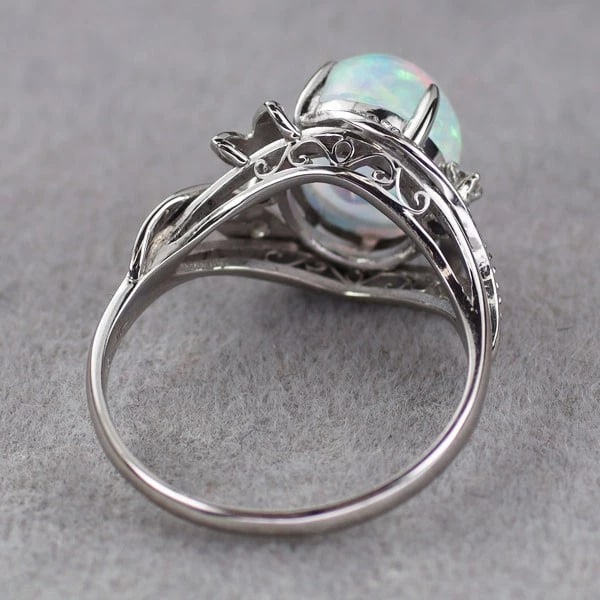 PT850 OPAL DIAMOND RING - 2