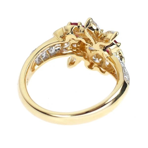 K18YG/WG RUBY DIAMOND RING - 2