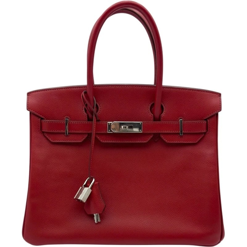 HERMES BIRKIN 30 HANDBAG: HERMES Birkin 30 Handbag Brand: HERMES Type: Handbag Material: Epsom Color: Rougevif SilverHardware Size: W11.8 x H8.7x D5.9inch Accessories: None Accessories Notice: When purchasing