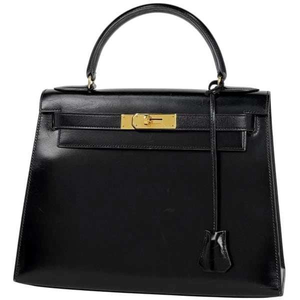 HERMES KELLY 28 HANDBAG BOX CALF BLACK (1 of 8)