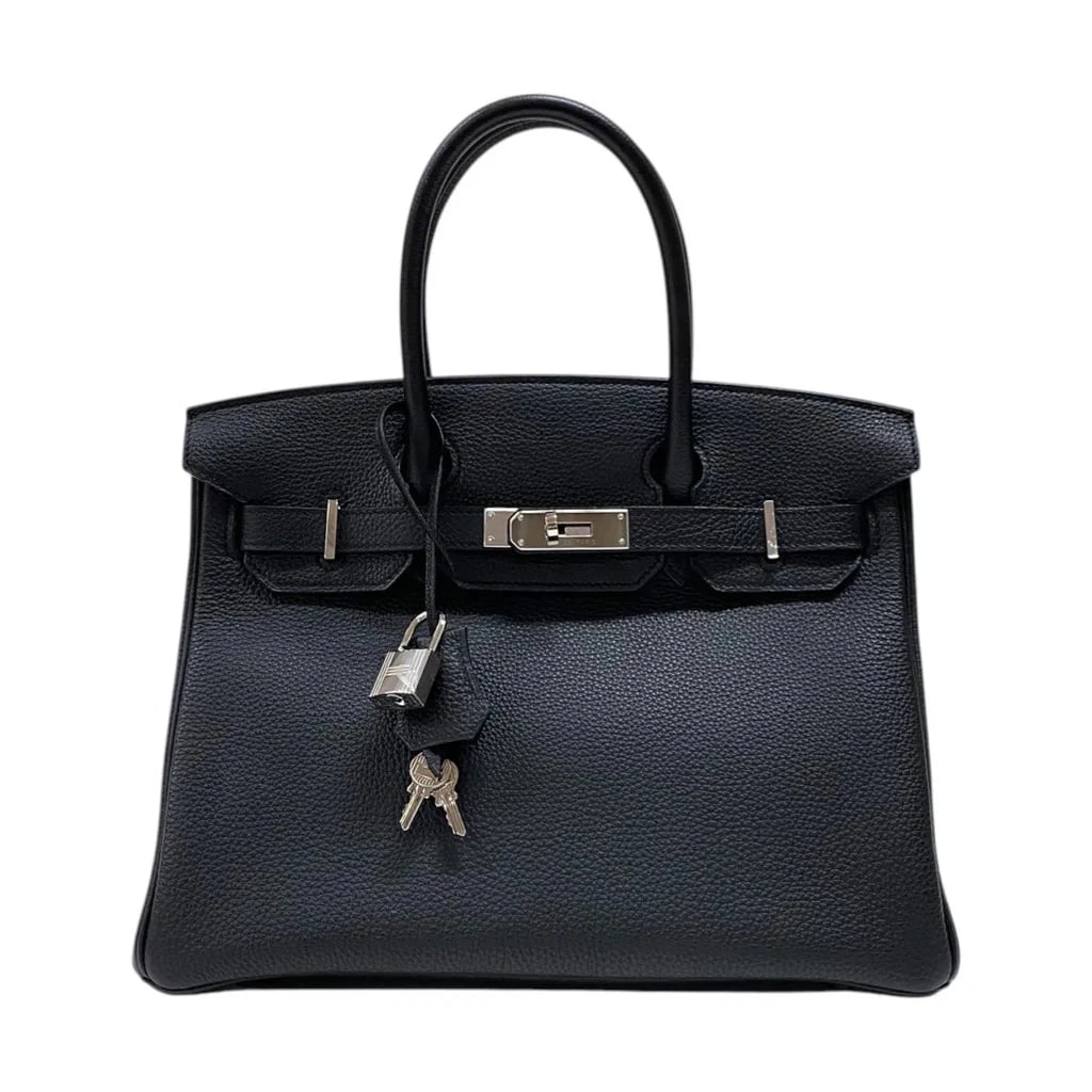 HERMES BIRKIN 30 T BLACK TOGO LEATHER HANDBAG (1 of 7)