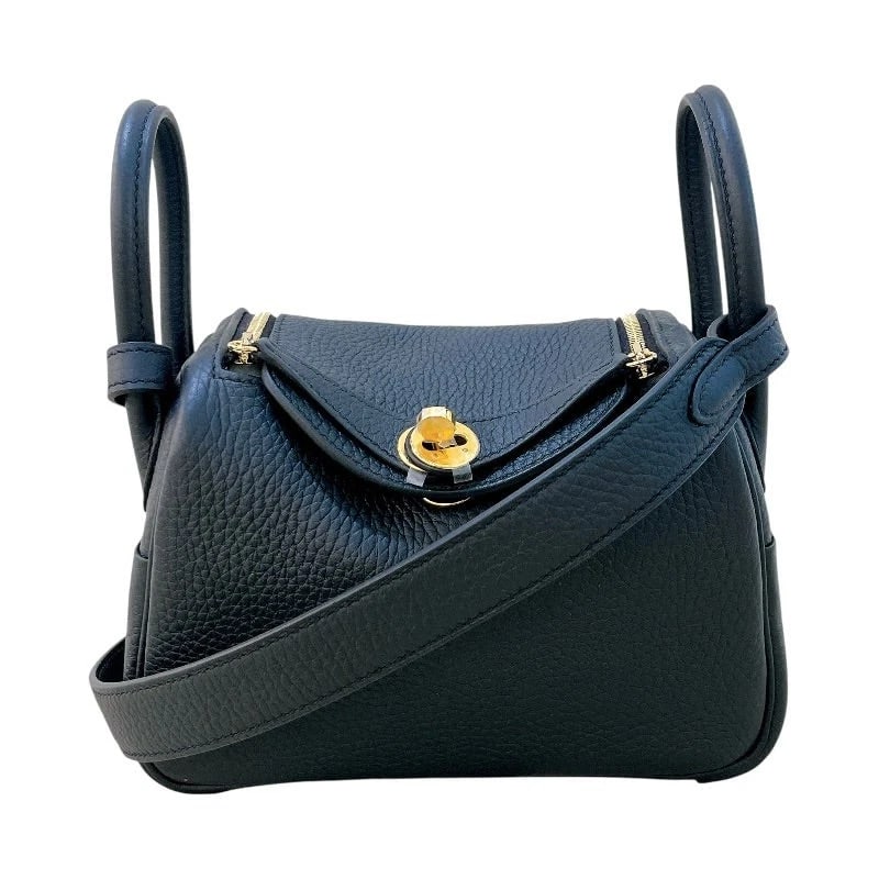 HERMES LINDY MINI SHOULDER BAG TOGO BLACK (1 of 8)