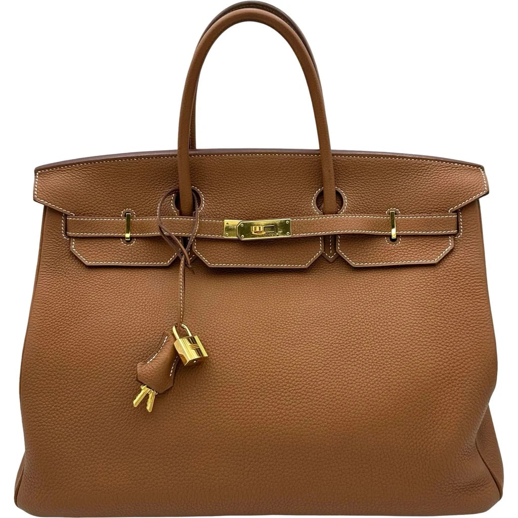 HERMES BIRKIN 40 Z STAMP TOGO LEATHER GOLD HARDWARE HANDBAG (1 of 8)