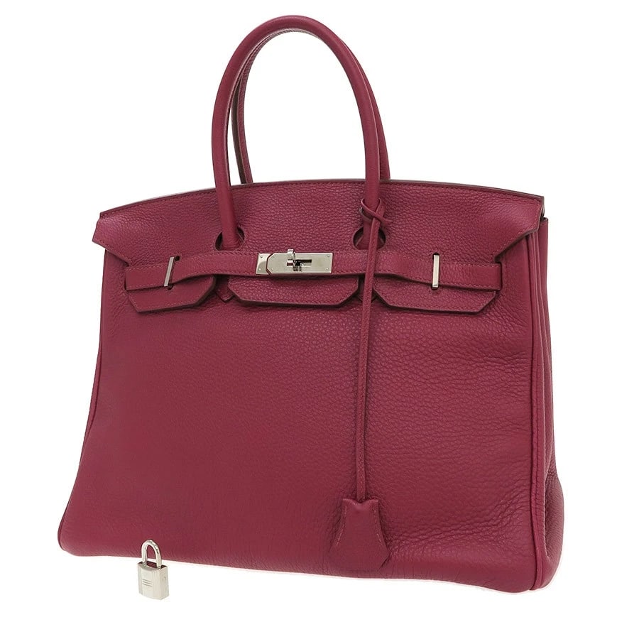 HERMES BIRKIN 35 RUBY TOGO SILVER: Hermes Birkin 35 Ruby Togo Silver Brand: Hermes Type: Handbag Material: Taurillon Clemence Color: Ruby Size: Width (approx.): W:35cm cm Height (approx.): H:25cm cm Depth (approx.): D:18cm cm Acce