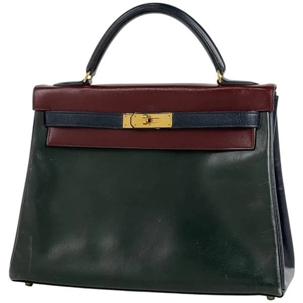 HERMES KELLY 32 TRICOLOR 2-WAY SHOULDER BAG (1 of 5)