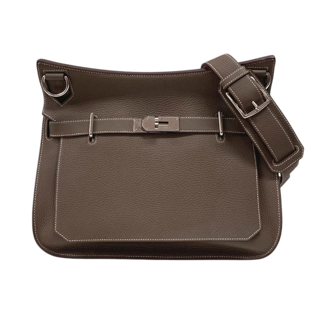 HERMES GYPSIÈRE 34 TOGO LEATHER ETOUPE SHOULDER BAG (1 of 5)