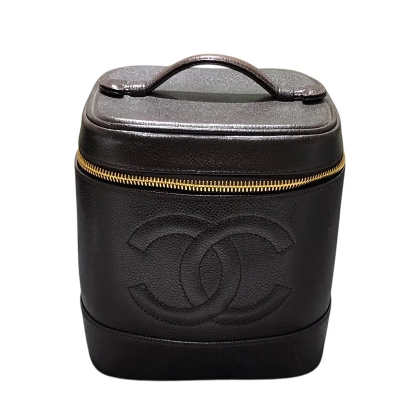 CHANEL VANITY BAG CAVIAR LEATHER BROWN HANDBAG (1 of 7)