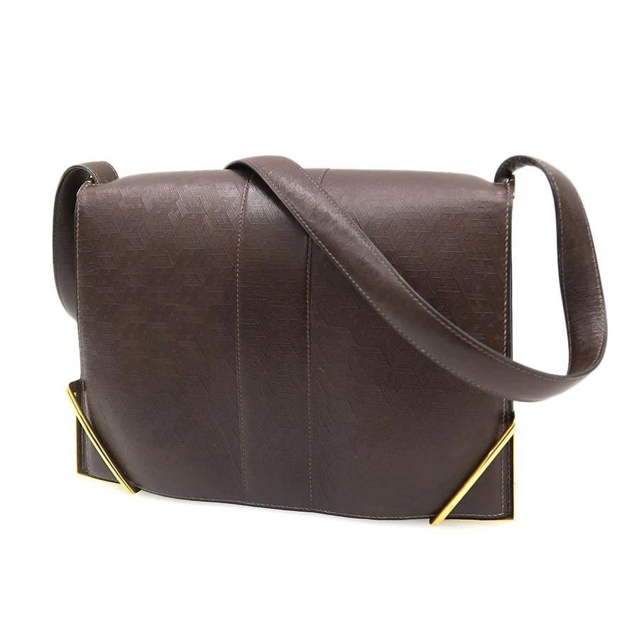 HERMES SHOULDER BAG BROWN LEATHER GOLD HARDWARE (1 of 8)