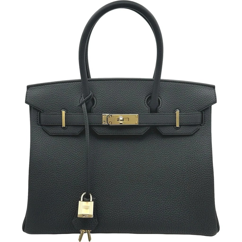 HERMES BIRKIN 30 K TOGO LEATHER GOLD HARDWARE HANDBAG: HERMES Birkin 30 K Togo Leather Gold Hardware Handbag Brand: HERMES Type: Womwns Bag Material: Togo Color: Gold hardware on the bronchial Size: Width (approx.): 30cm Height (approx.): 24cm Depth (appr