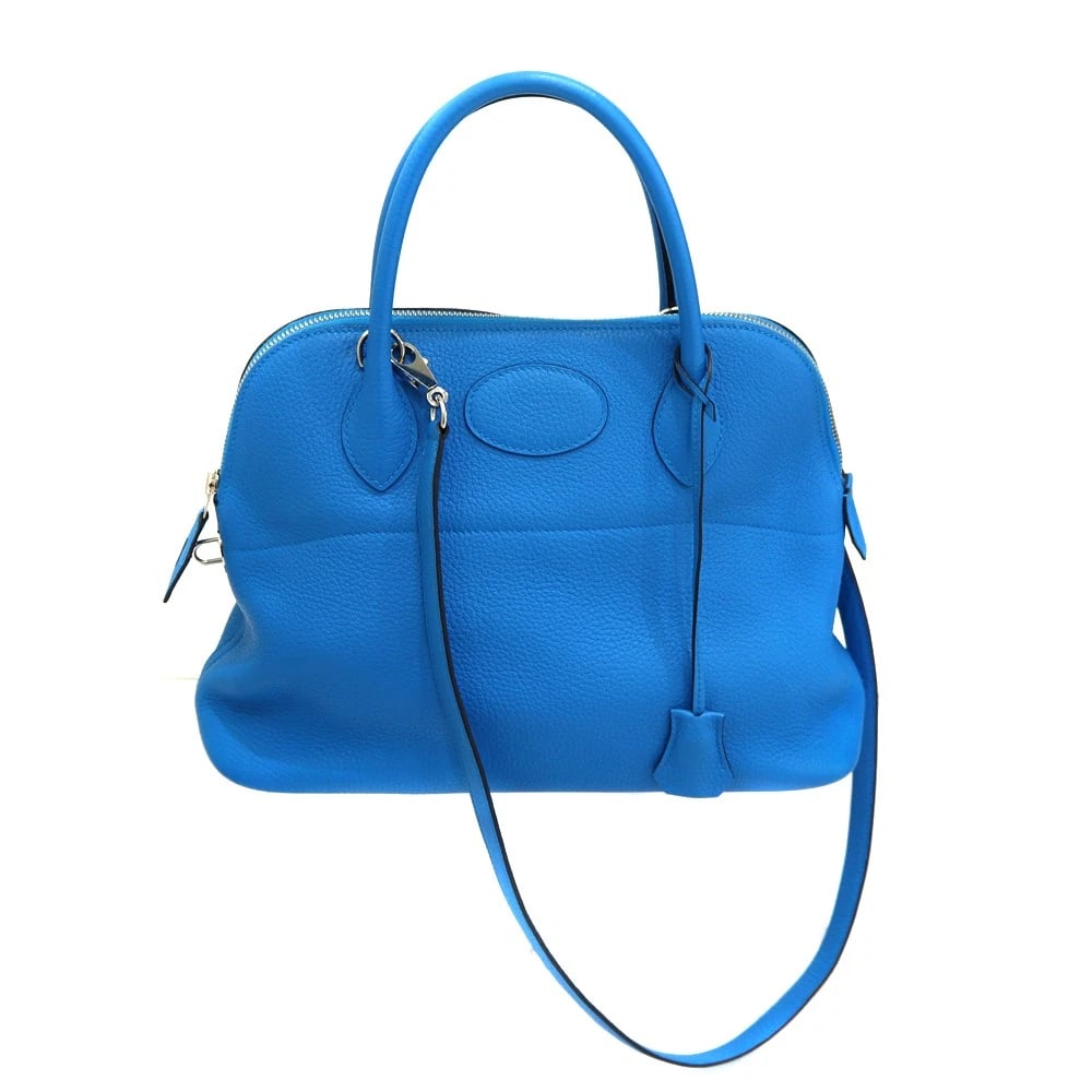HERMES BOLIDE 31 HANDBAG BLUE (1 of 5)