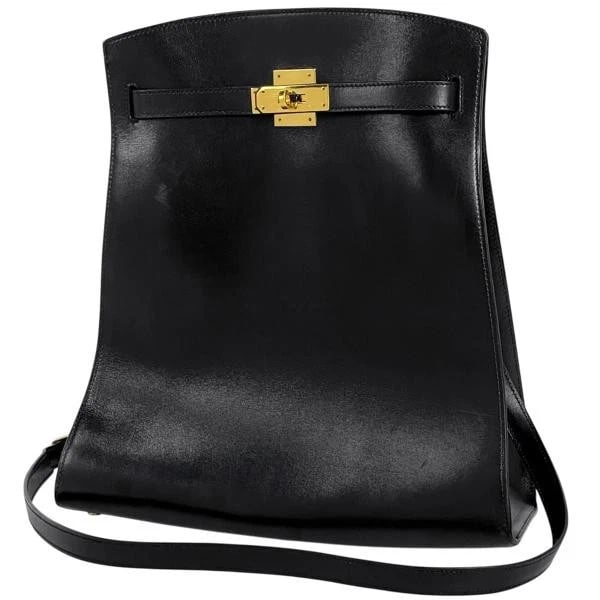 HERMES KELLY SPORT GM SHOULDER BAG BOX CALF BLACK (1 of 7)