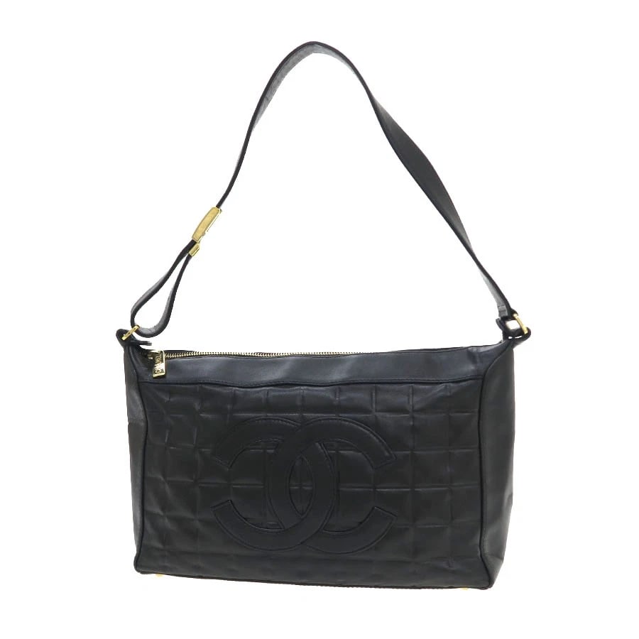 CHANEL CHOCOLATE BAR SHOULDER BAG BLACK (1 of 6)