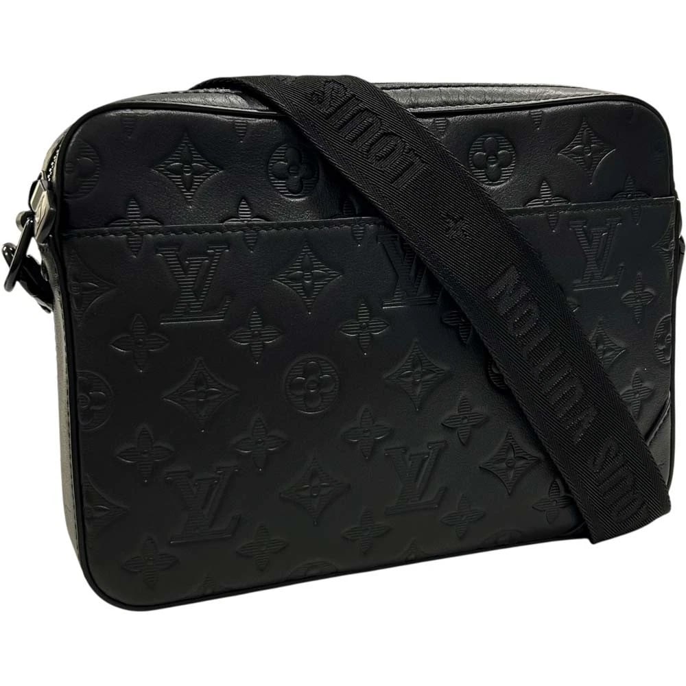 LOUIS VUITTON DUO MESSENGER MONOGRAM SHADOW LEATHER BLACK (1 of 6)
